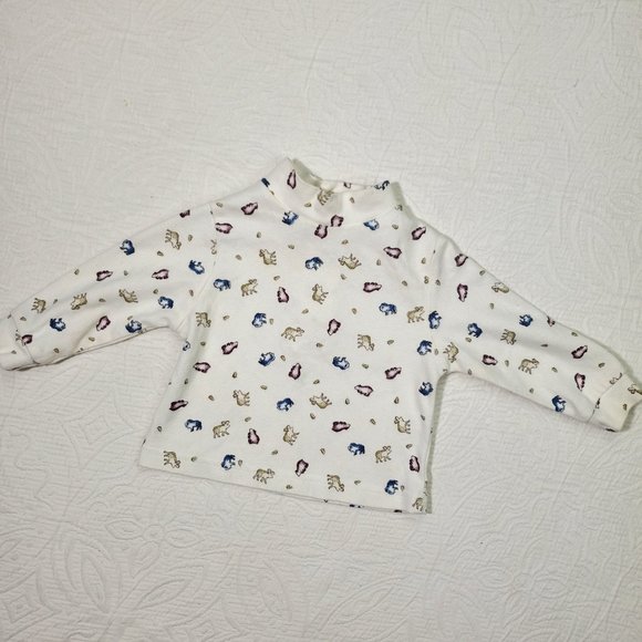 Vintage Mountain Animals Turtleneck 6-9 months - Picture 2 of 9